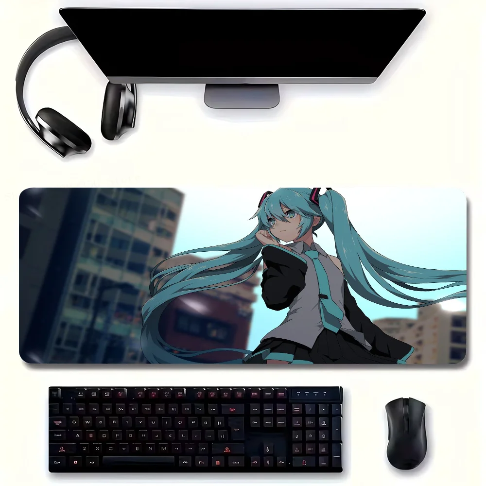 H-Hatsune Miku Mousepad Non-slip Suitable For Office Computers Laptops E-sports Game Desk Mats XXL Keyboard