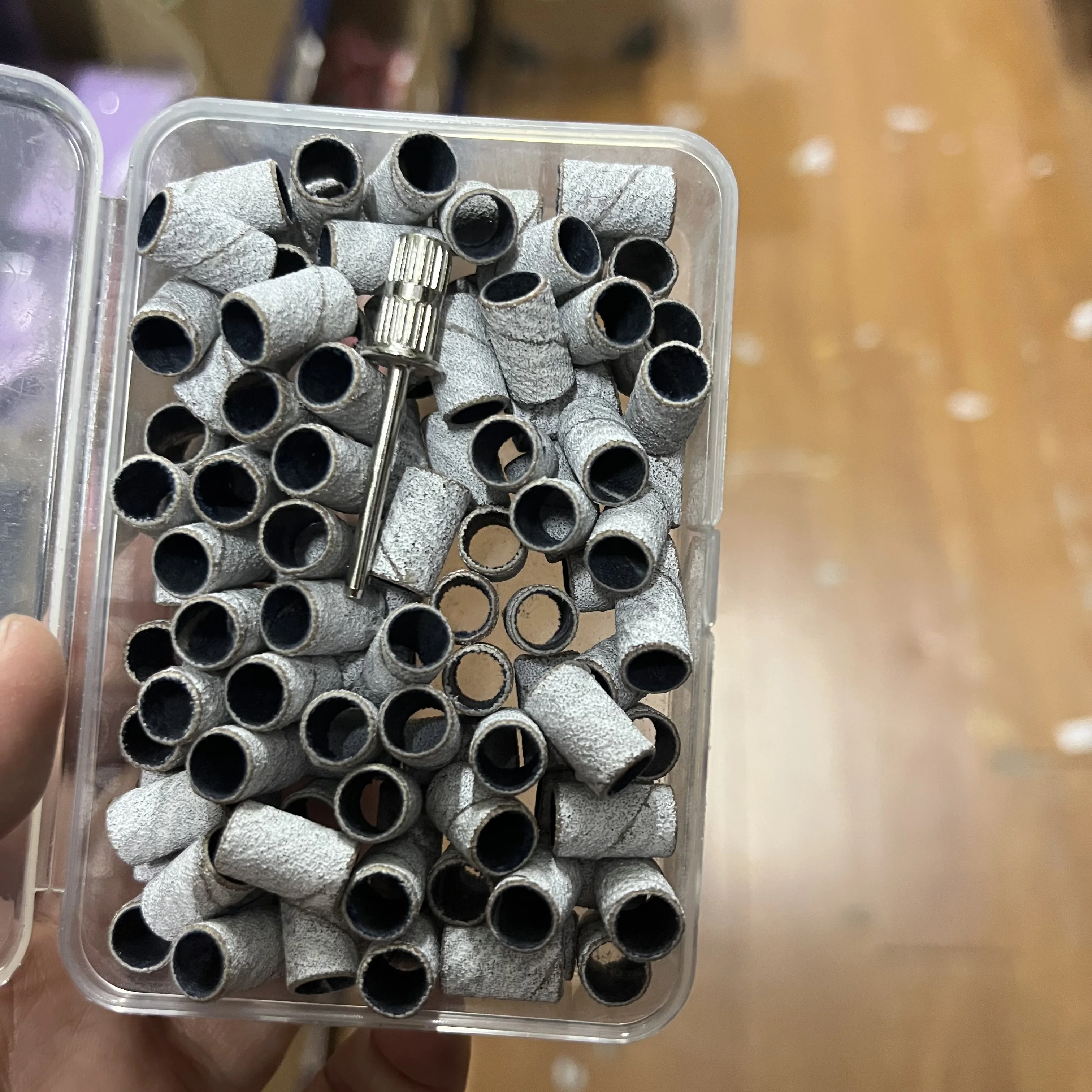 100 Stück Schleifbänder für Nagelbohrer mit 3/32 Zoll Einweg-Schleifband # 80 # 120 # Nagelschleifbänder mit 180er Körnung für Acryl-Nagelgel – Detail 10