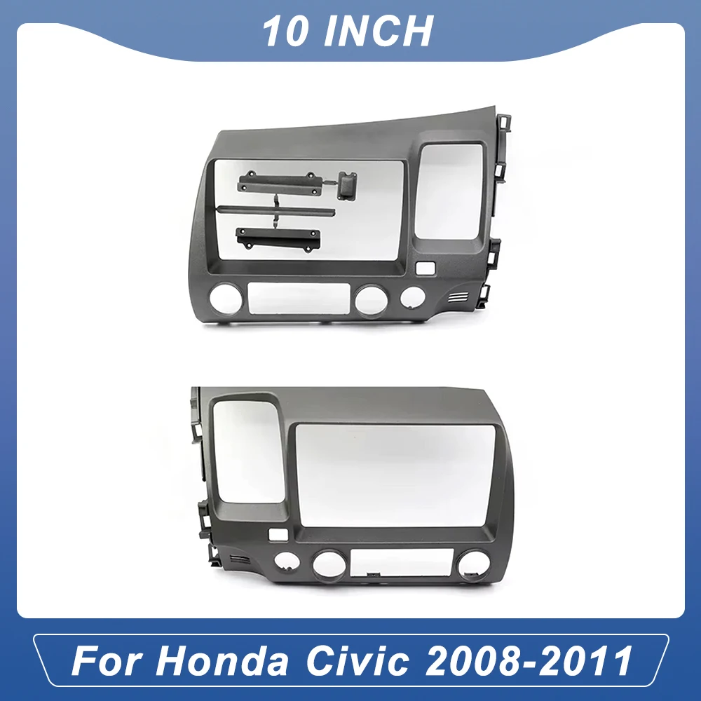 

9-дюймовый автомобильный аудиорадио 2Din Fascia Frame адаптер для Honda Civic 2008-2011 MP5 DVD-плеер, установка головного блока, комплект отделки панели