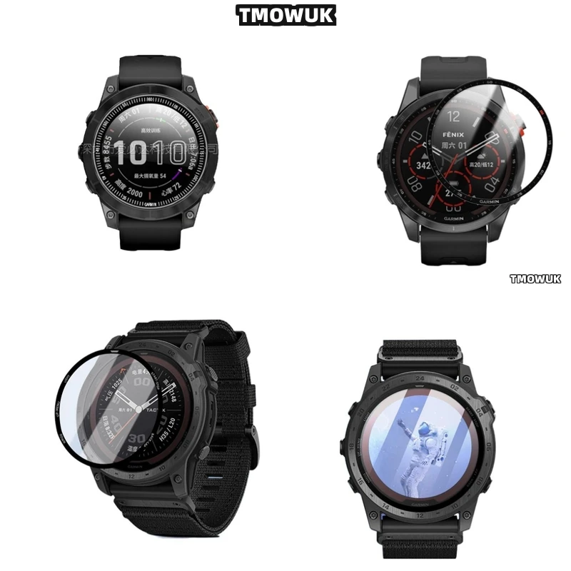 

For Garmin Fenix 6 7 8 7X 6X 7S 47mm 51mm Ultra-Thin Full Protection Film Easy Install