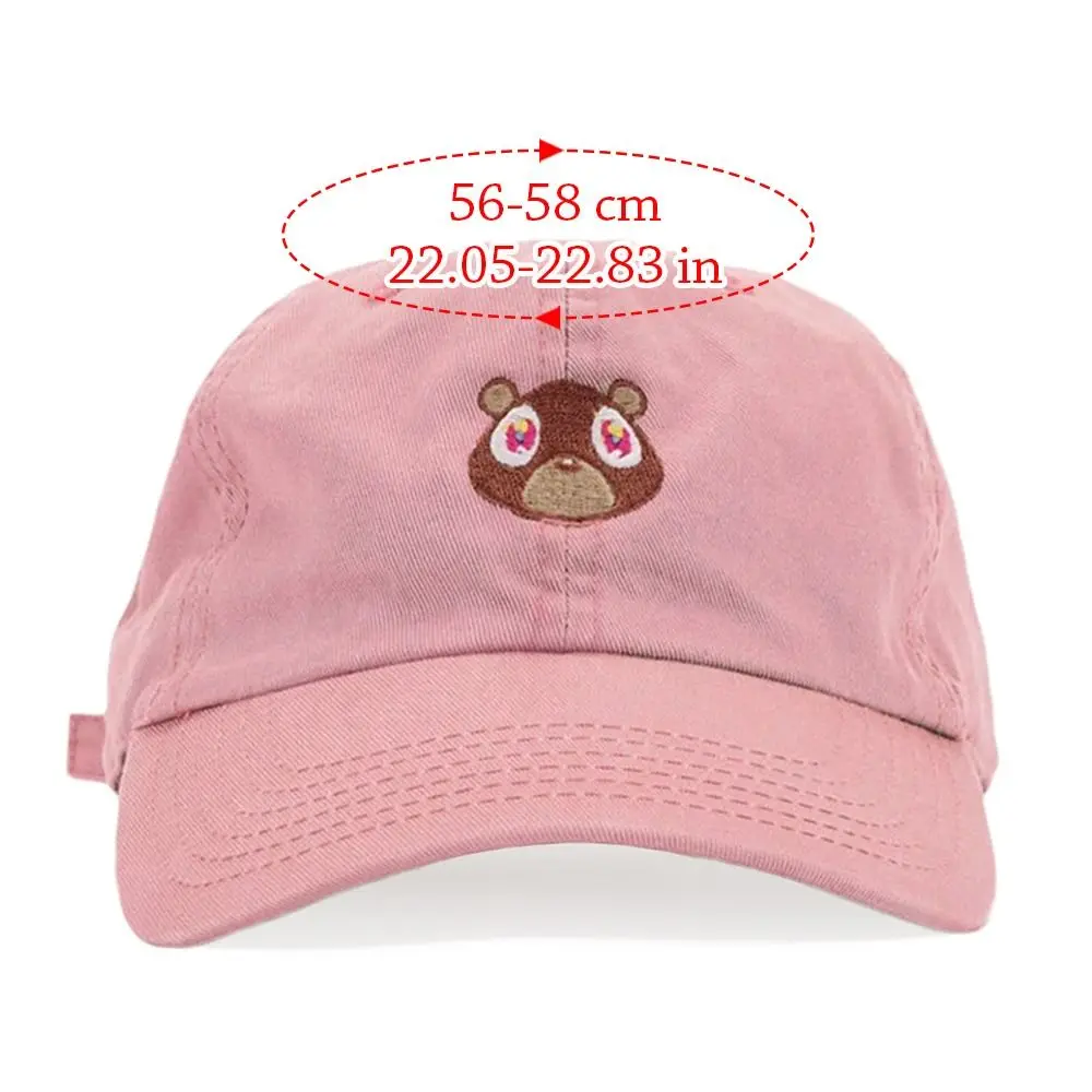 Casual Kanye West Ye Bear Baseball Cap Cotton Lovely Sun Hat Breathable Adjustable Dad Snapback Hat for Men Women