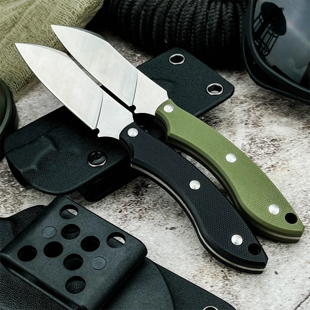 

STOK тактический нож с прямыми лезвиями, охотничий нож, ручка G10, походный, выживающий, нож для самообороны, уличный нож для инструментов EDC