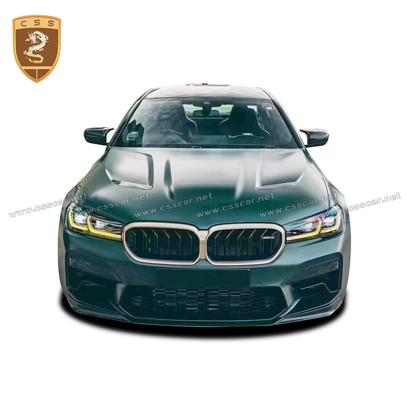 Carbon Fiber Front Engine Hood Vent Cover for BMW-5 Series M5 G30 G38 F90 Model Modified Car Bonnet Cap Car Styling CSS Design