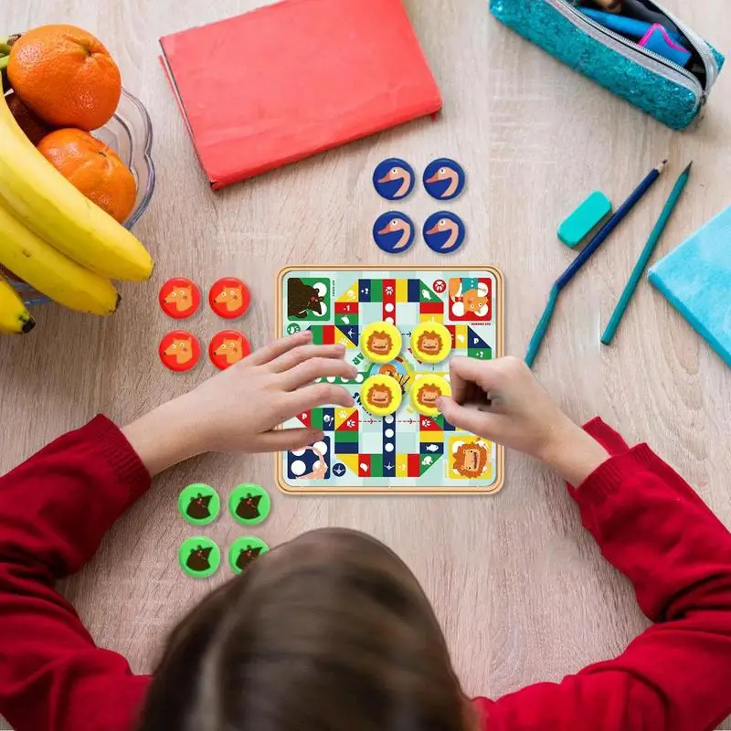 Jeu d'échecs de poche magnétique pliable, petits échecs volants magnétiques, aimants intégrés, jeux de société de poche pliables pour enfants et adultes