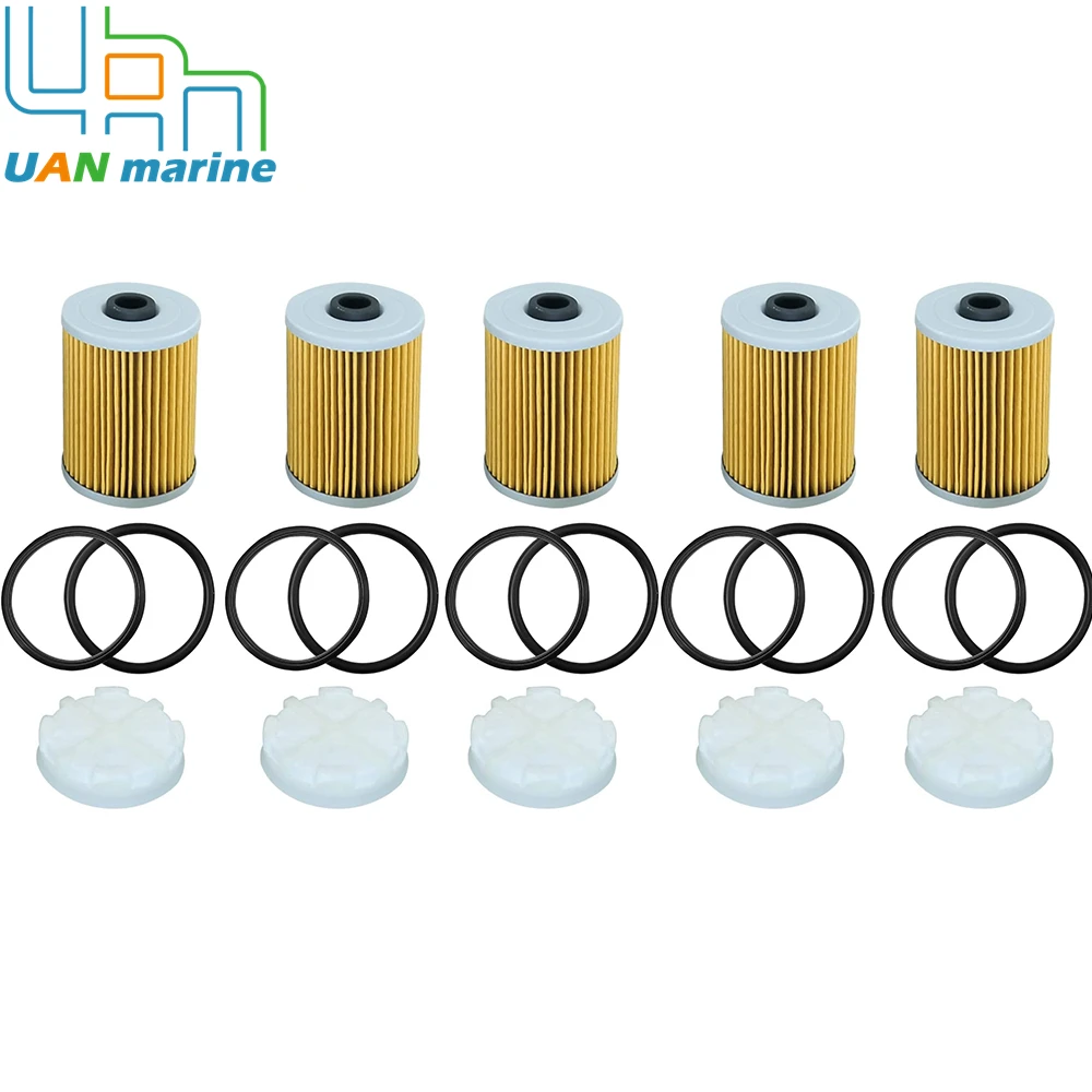 5 Pcs 35-8M0093688 Cool Fuel Filter&Disc Filter with O-rings for Mercury Mercruiser Gen 3 35-866171A01 35-8M0204703 35-892665