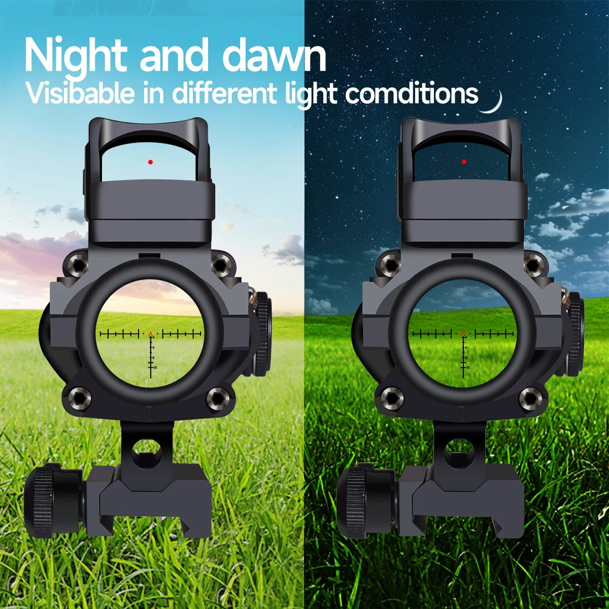Tactical 5x35 4x32 Tactical Scope Red Green Real Fiber Optics Hunting Sights for Riflescope Airsoft Sight 20mm Rail Mount