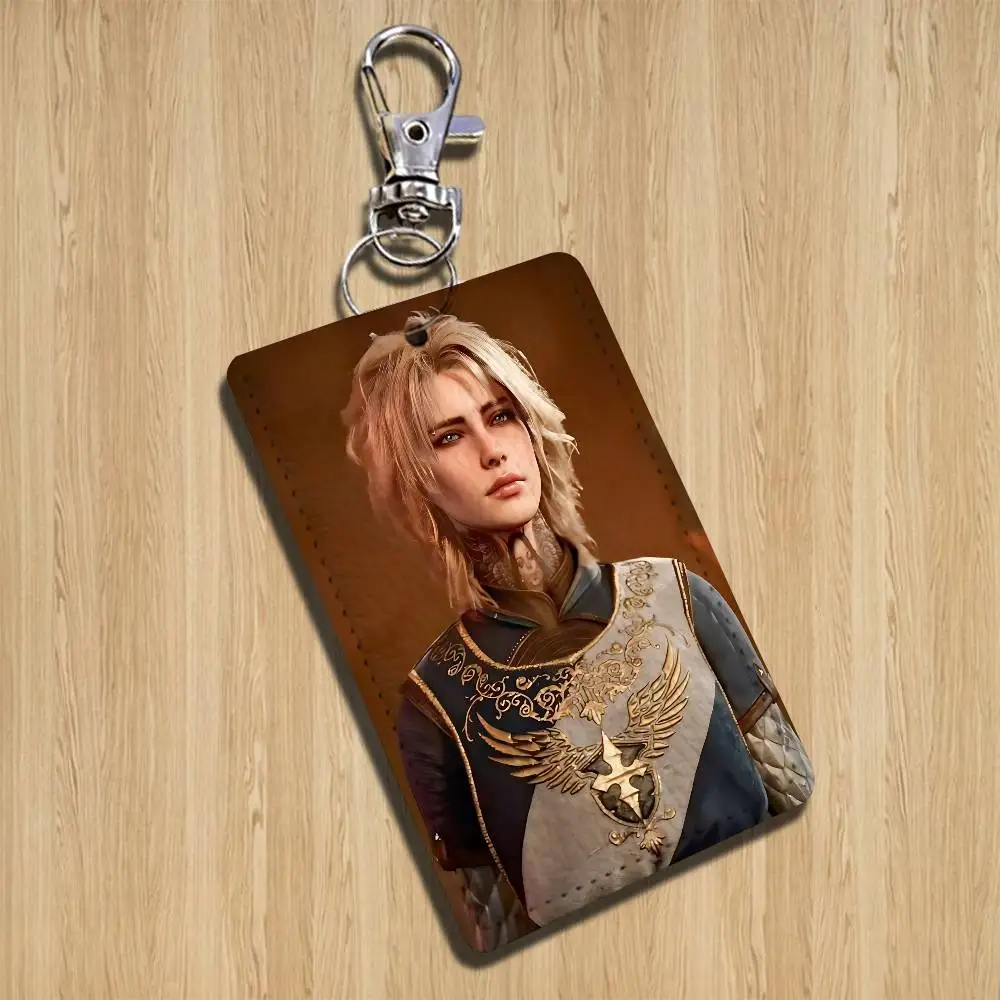 Etui na karty B-Baldurs Gate 3, Evelyn, na karty bankowe, biznesowe, studenckie, etui na karty autobusowe, brelok