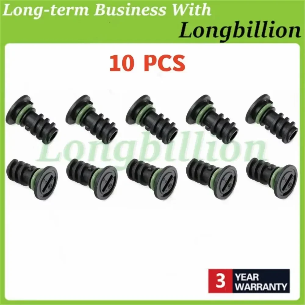 10X A0029902017 0029902017 Green Black Rubber Ring Engine Oil Pan Drain Screw Plug Plastic for Mercedes-Benz C63 AMG S550 S550E