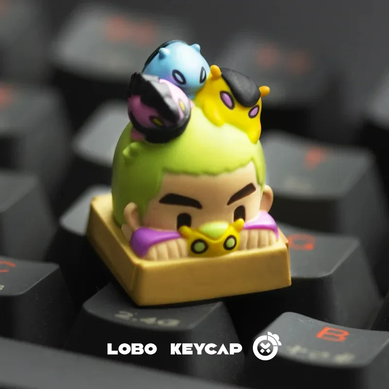 VALORANT Anime Artisan Point Keycap Original 3D Resin Keycaps Customi Cute Cartoon Gaming Keycaps for Mechanical Keyboard Gift