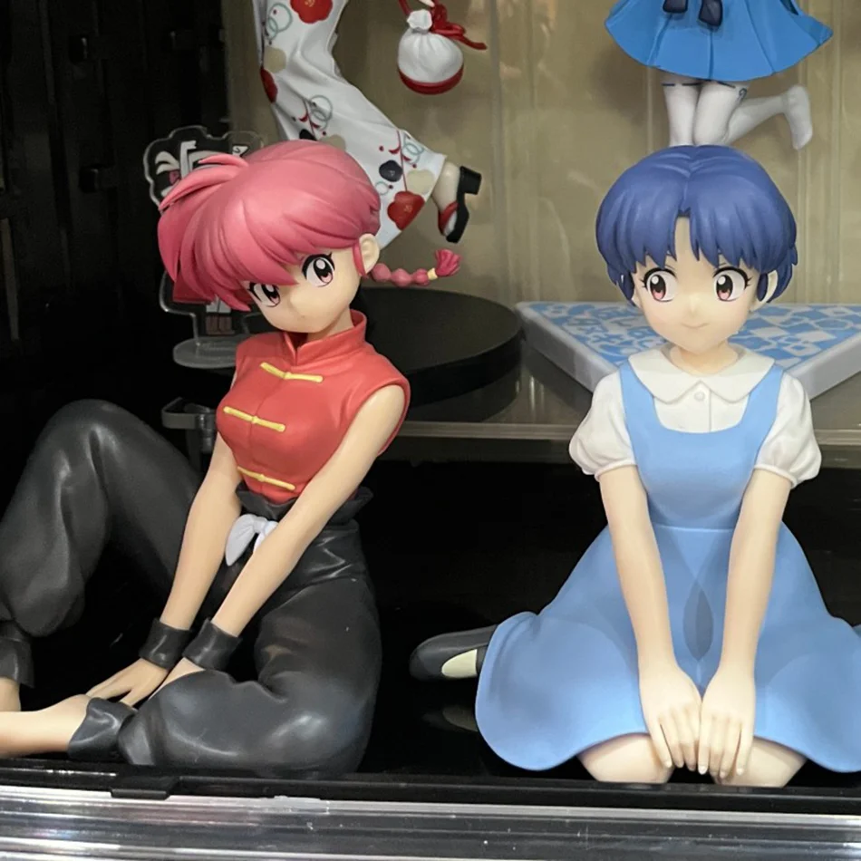 Oryginalna figurka anime Ranma 1/2 Tendou Akane Ranma z PVC, 13 cm, kawaii, siedząca, zabawka, ozdoba na biurko, do samochodu, model, prezent.