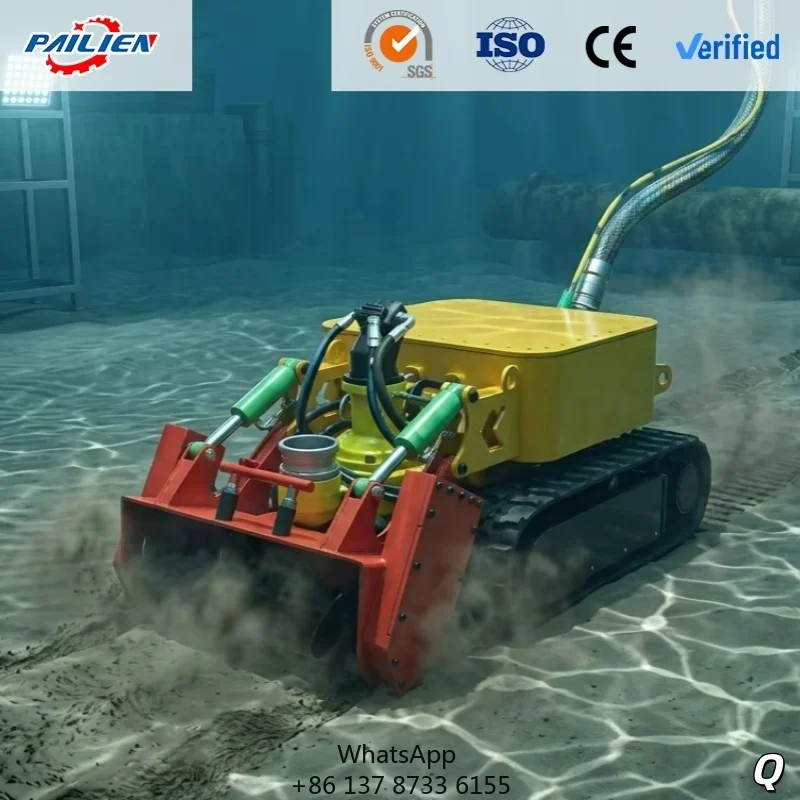 300kg Remote Control Submersible Sediment Removal Robot With Hydraulic 4-inch Slurry Pump For Pipeline Sewer Dredging