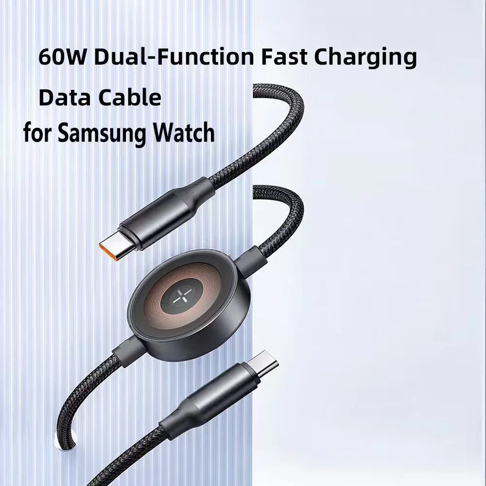 Bonola Magnetisches Uhren-Ladekabel für Samsung Galaxy Watch Ultra 8/7/6 2-in-1 Schnell-Ladekabel Typ C zu C 1,2M für Samsung – Detail 11