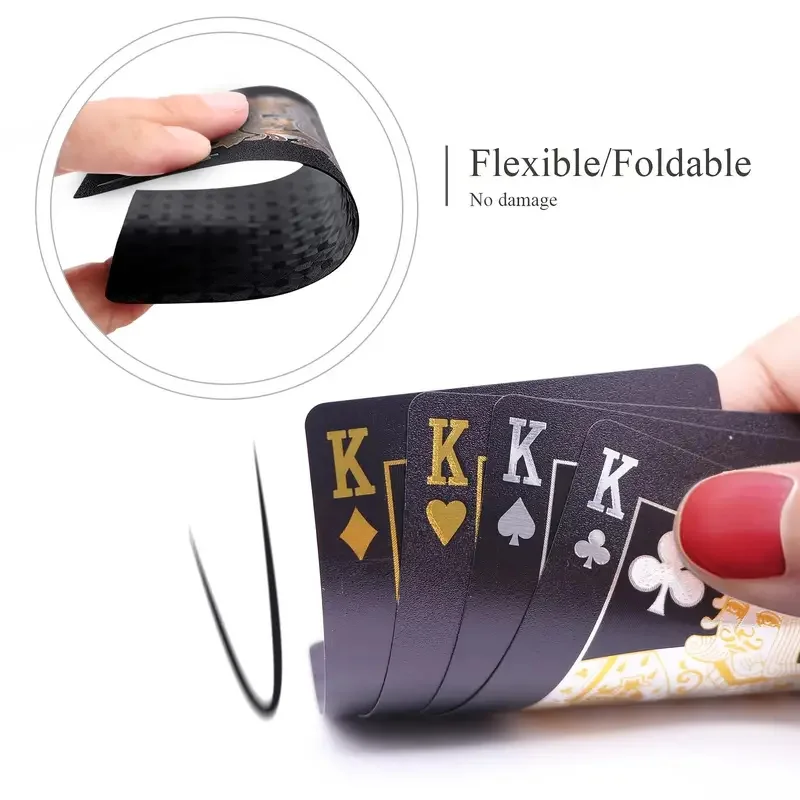 1 pair Premium Plastic Waterproof Playing Cards,PVC Magic Playing Cards Solitaire,Luxury Deck of Cards for Poker & Other Games