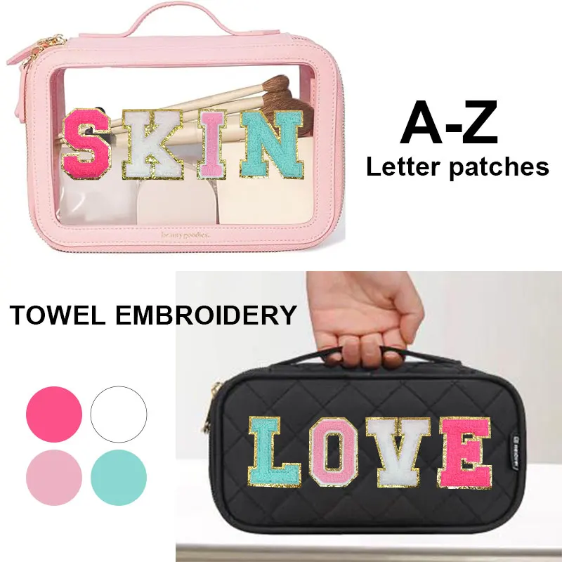 26pcs A-Z Letter Four colors Chenille Embroidery Patches，For DIY Fashion Patches Enthusiasts.