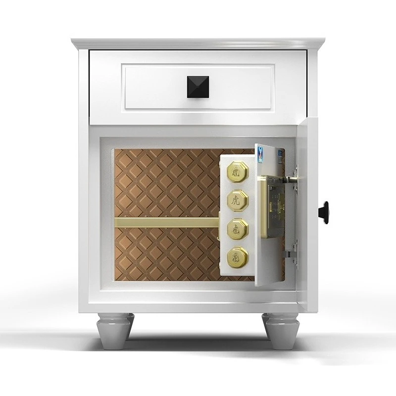 

Безопасная прикроватная тумбочка с 4 отпечатками пальцев, бытовой маленький умный простой шкафчик