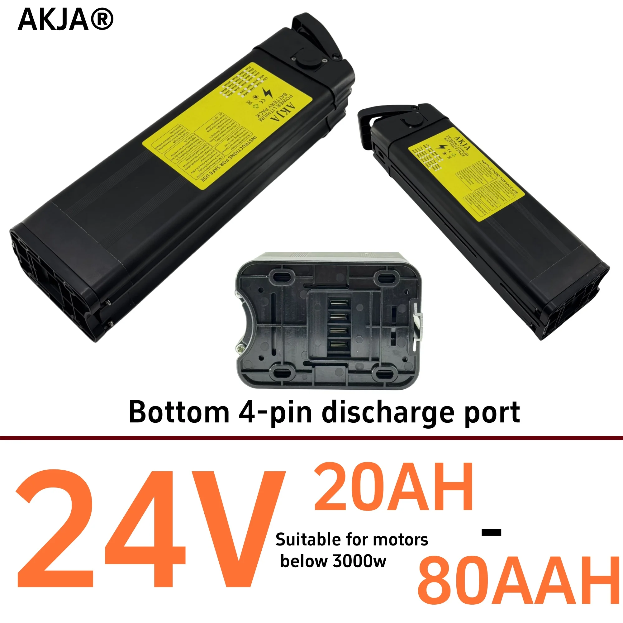 

Air fast transportation 24V80AH 18650 high-capacity lithium battery pack Suitable for Silver Fish motors below 250-3000W