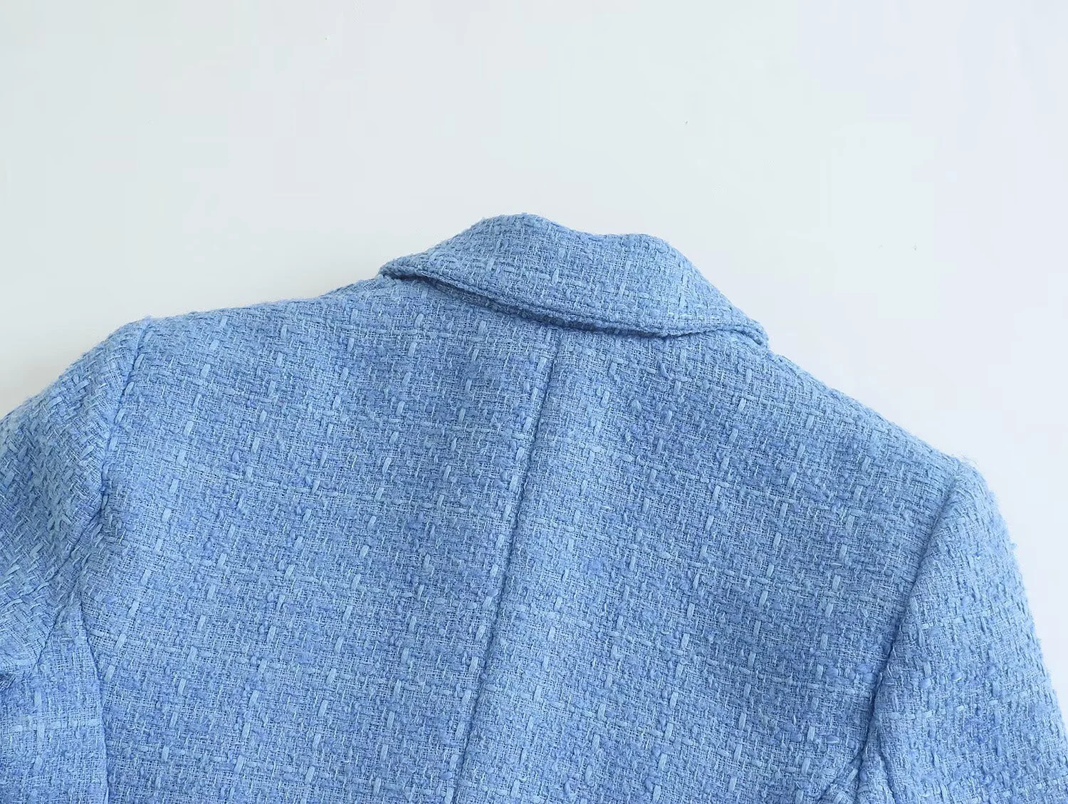 أزياء المرأة الربيع والخريف مزدوجة الصدر متقلب البدلة سترة الرجعية طويلة الأكمام جيب البدلة سترة