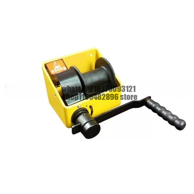 Small hand winch 250kg winch Worm gear Worm wire tightening machine Upper shaking Small crane Tractor labor saving