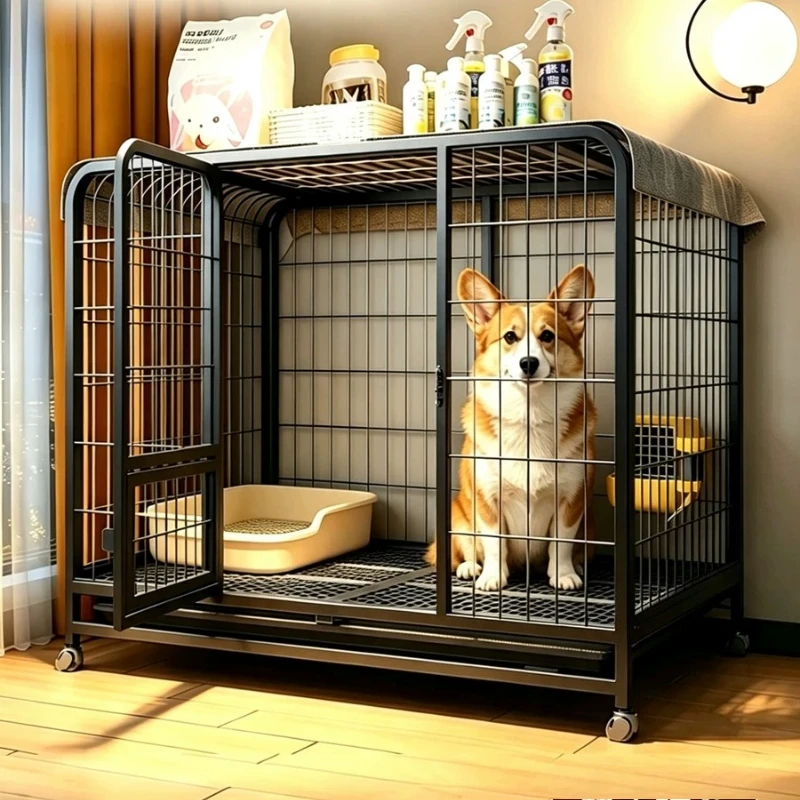 Large Grating Modern Dog Fence Indoor Kennel Balcony Modular Circle Stair Gate Dog Fence Luxury Folding Barrera Perro Home Decor