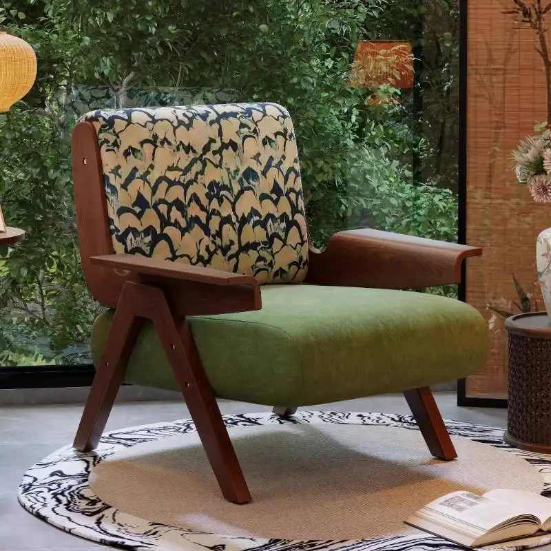 Brown Trending Living Room Chairs Quality Unique Wooden Single Living Room Chairs Designer Luxury Sandalye Furniture For Home