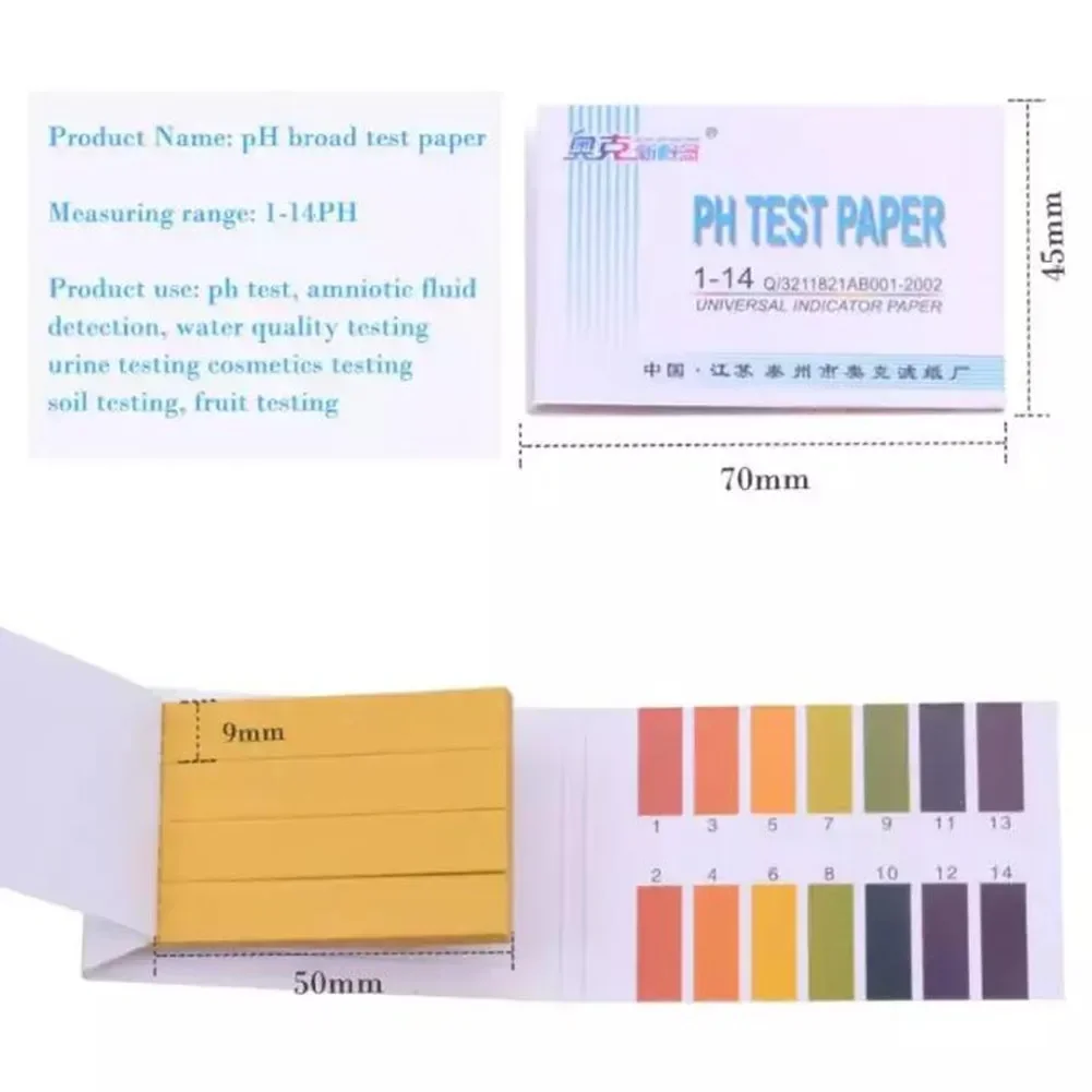 Professional 1-14 Ph Litmus Paper PH Meters Indicator Test Strips Tester Measurement Analysis Supplies Soil Acidity Test Strips