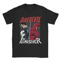 Daredevil The Punisher Only One Way T-Shirts for Men TV Series Cotton Tee Shirt Crew Neck Short Sleeve T Shirt Adult merchandise
