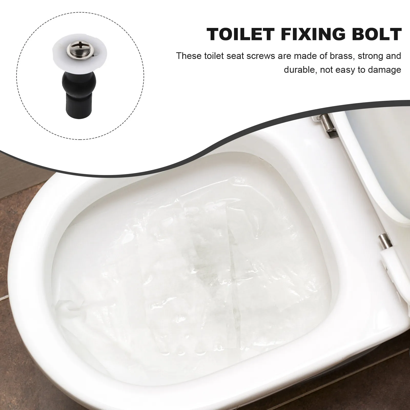 

Комплект из 6 латунных болтов для сиденья унитаза: высокопрочные, износостойкие крепежные винты для крышки, надежный крепеж для петель