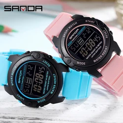 SANDA New Student Sports Electronic Watch for Men and Youth Multi functional Outdoor Watch for Men