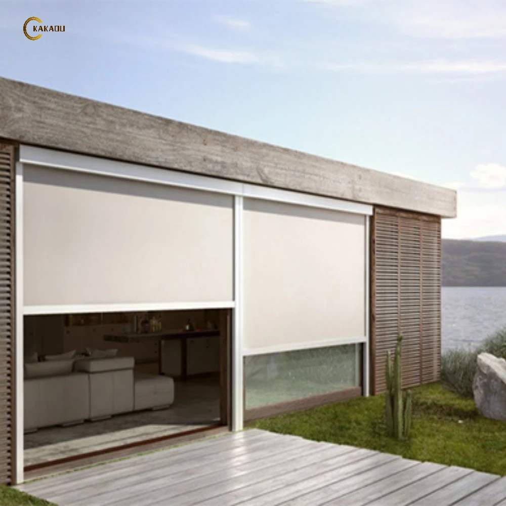 Roller Blinds Customized Zip Track Outdoor Size Patio Sun Shading Motorized Waterproof Aluminum Roll Modern 7 Days Roller Shade