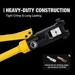 YQK-120 Cable Lug Crimping Tool DIY Hydraulic Plier Home Wiring Terminal Crimper Tool Metal Hand Tool