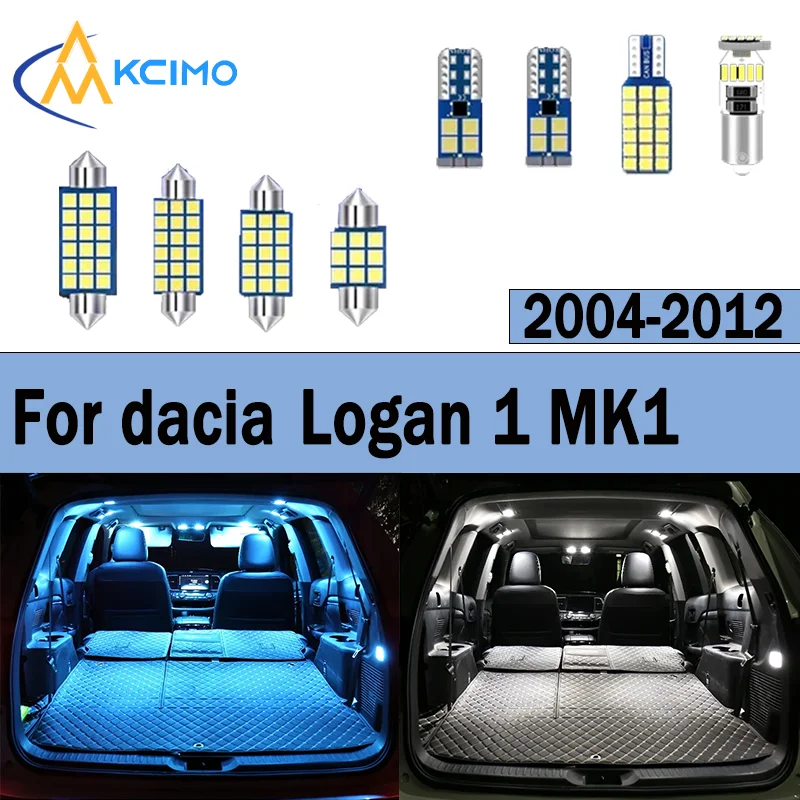 

New LED Interior Light Kit For dacia Logan 1 MK1 2004-2012 Bright Canbus Dome Map Trunk Light Bulb Car Interior LED Lamps