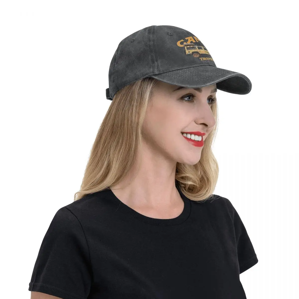 Camel Trophy Logo para hombre y mujer, gorra de béisbol con cola de caballo, Vintage, vaquera, informal, para exteriores, para las cuatro estaciones, primavera y verano