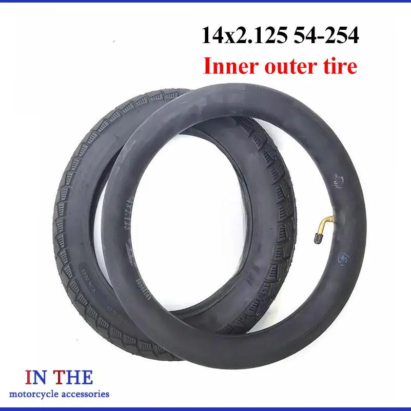 Good Quality Electric Bicycle Tire 14*2.125 E-bike antiskid tyre 14 X 2.125 54-254 tyre tube fits Many Gas Electric Scooters