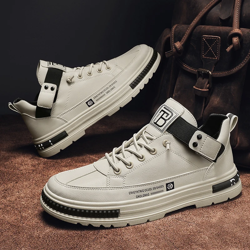 

True Super Fiber Work Shoes Short Boots Four-season Color-matching Flat Low-heeled Durable Brand Original Men's Casual Shoes