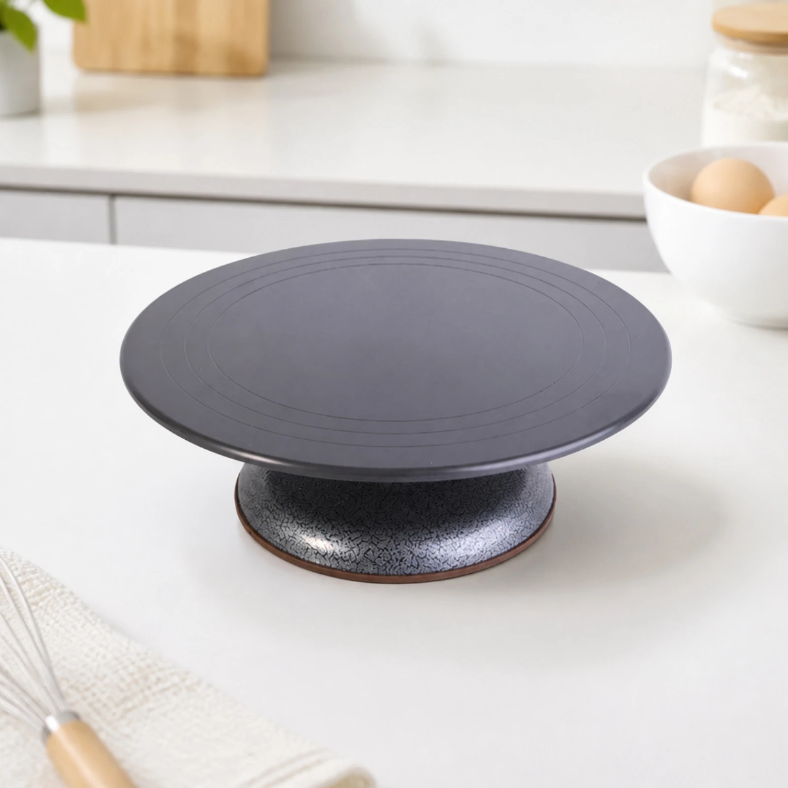 Aluminum Alloy Cake Turntable Stable Manual Rotating Cake Decorating Turntable Rotating Serving Tray Sturdy Easy to Clean