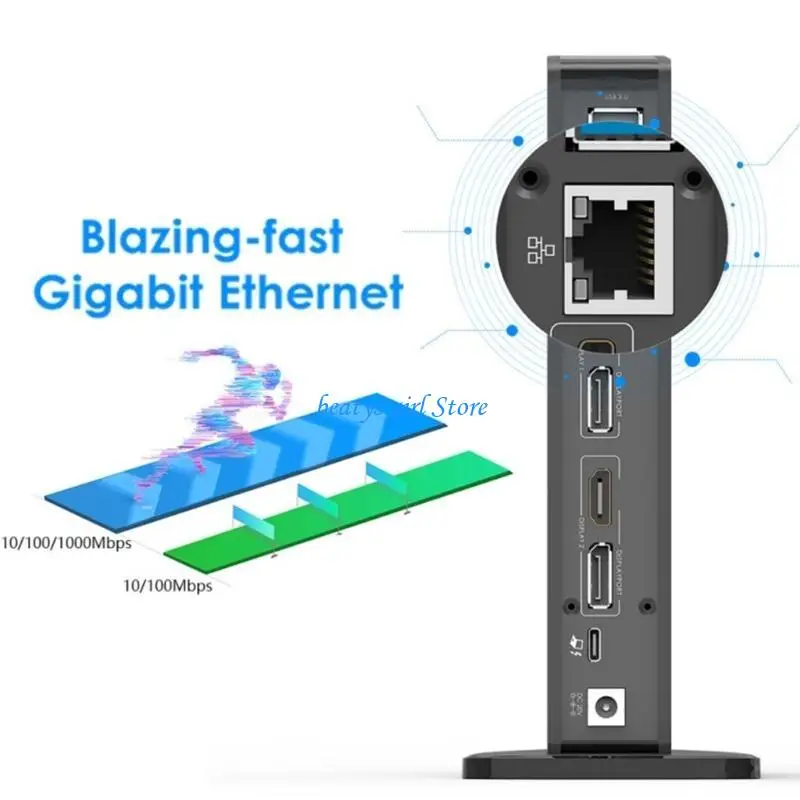 

C7AB USB Docking Station Increase Productivity Double 4K Display Multiple USB3.0