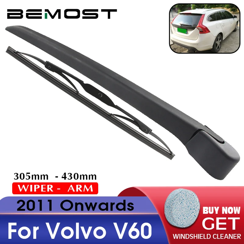 BEMOST Car Rear Windscreen Wiper Arm Blade Natural Rubber For Volvo V60 305MM Hatchback 2011 2012 2013 2014 2015 2016 2017 2018