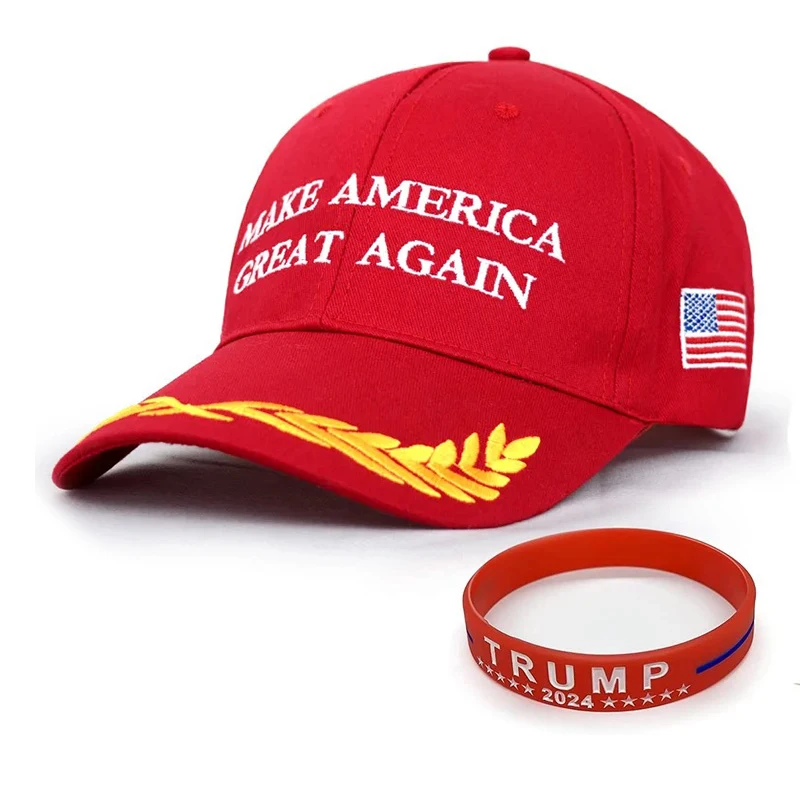 Make America Great Again Donald Trump Hat Adjust Funny Adjustable Red Baseball Cap Patriots President American USA Flag Hat