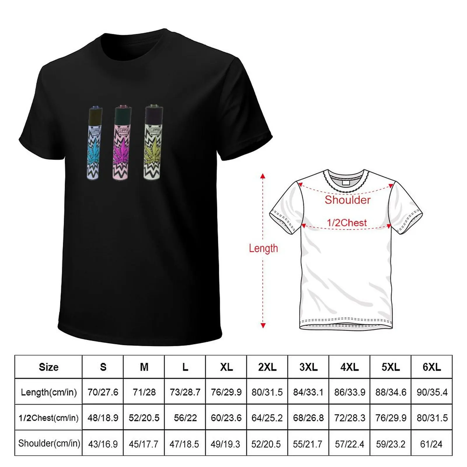 420 Clipper Lighter in Cyan Magenta Yellow T-Shirt Minimal Art Print T-Shirt