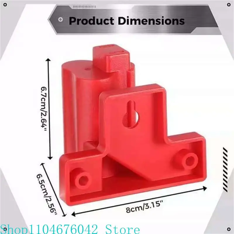 

5asd Tool Mount Holder Plastic Wall Mount Electric Tool Compatible Heavy Duty Battery Dock Holder Hanger for 12V Battery