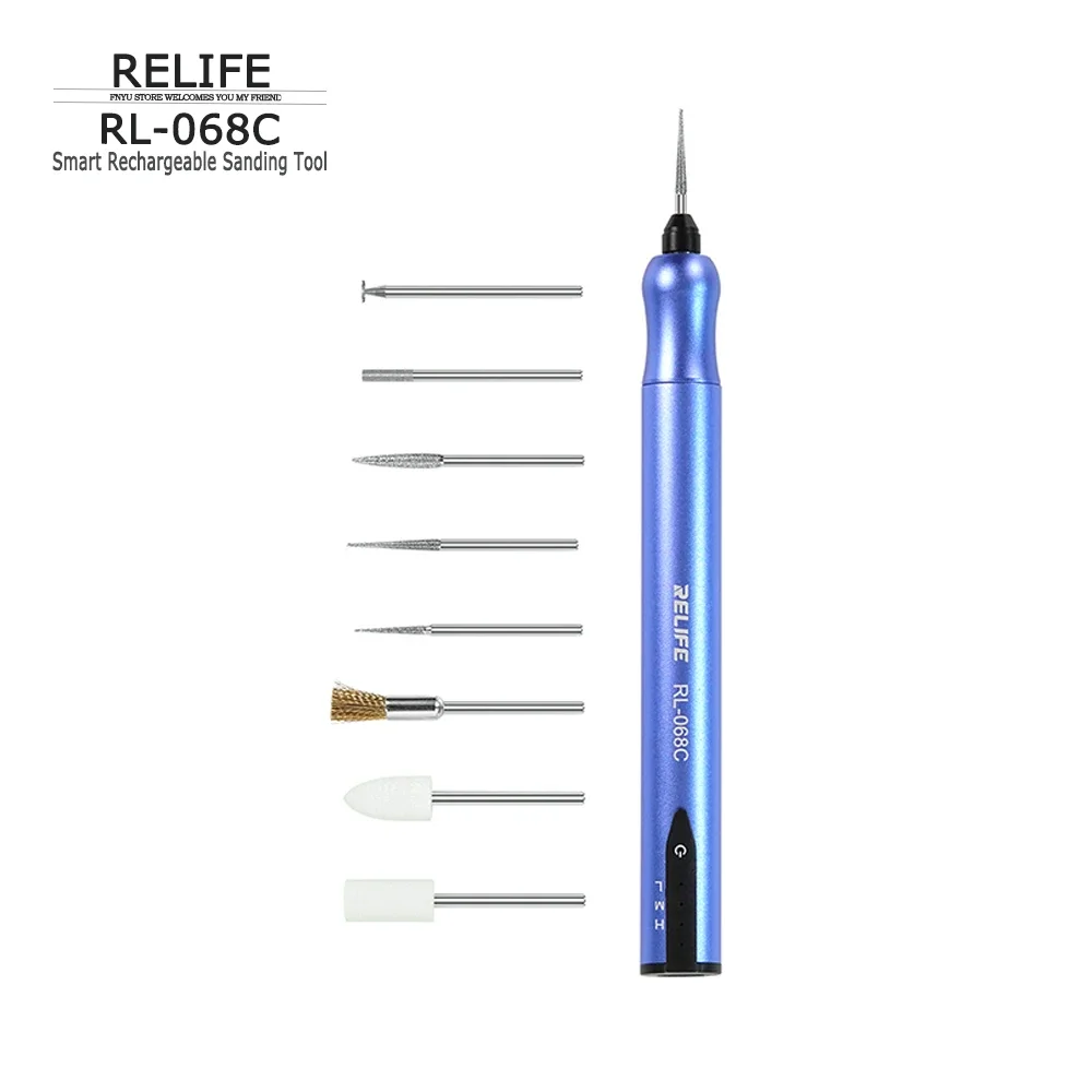 RELIFE-Bolígrafo de molienda inteligente RL-068C para CPU, herramienta multifuncional de reparación de pegamento para corte de celosía, removedor de OCA LCD