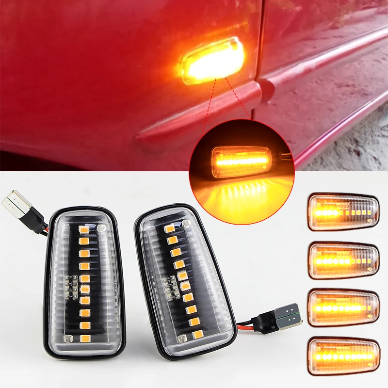 

2PCS for Fiat Scudo for Peugeot 806/406 Break Coupe for Citroen Jumpy Saxo XM - LED Side Marker Light Flowing Turn Signal Lamp