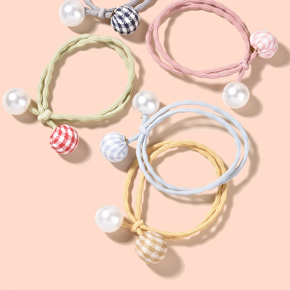 

10pcs Rope Elastic Bands Durable Material Ponytail Holders Hair Accessories Styling Tools Girl Hair Ring Bright Color