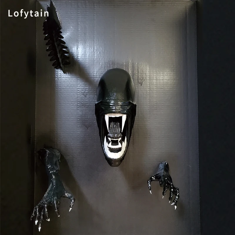 Lofytain Alien Xenomoprh Wall Art scultura statua Horror Alien Predator Sci-Fi Monster animals decorazione regali di Halloween puntelli