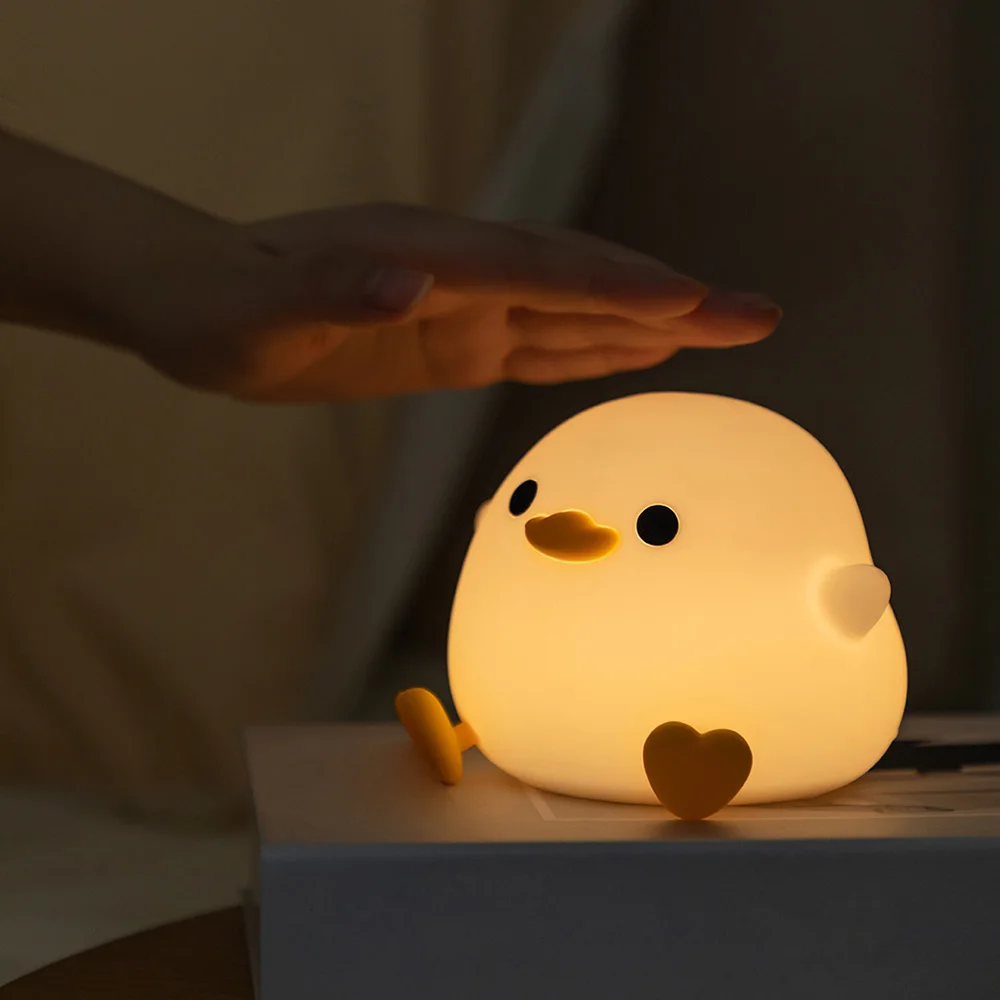 Veilleuse en silicone Capybara de dessin animé mignon, lampe animale aste par USB, veilleuse à capteur tactile, veilleuse de sommeil pour la décoration de la chambre