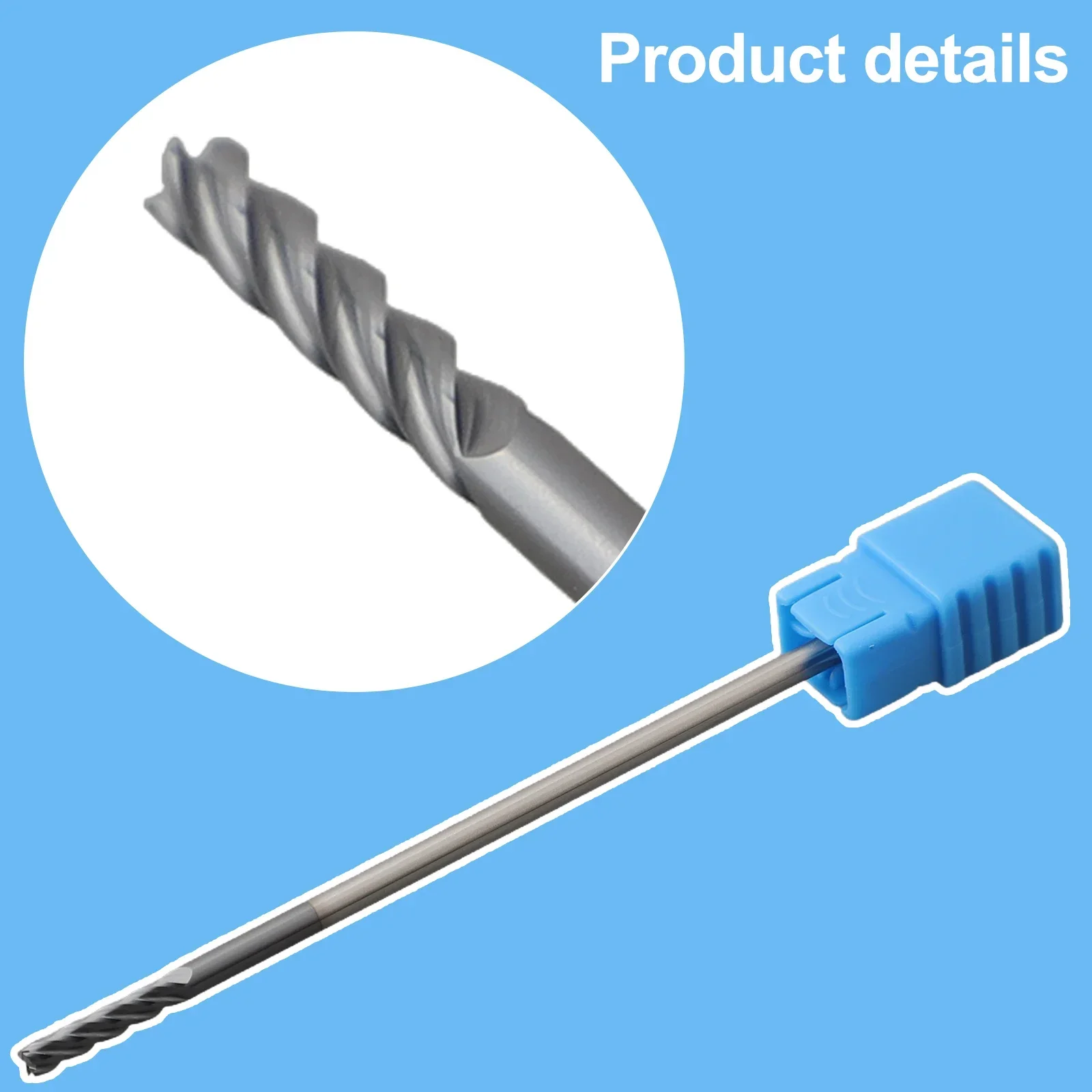 3MM CNC Milling Cutter, Extra Long Shank 100mm, Tungsten Carbide End Mill, 4 Flutes, Perfect for General Steel Alloy Machining