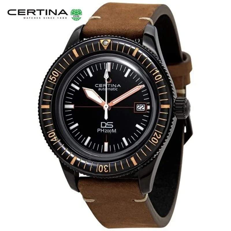 Certina ds ph200m Quarzuhr Herren Luxus uhr Business Casual Fashion Herren uhren Leder wasserdichte Uhr für Herren großes Zifferblatt