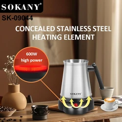 Mini Turkish Coffee Tea Pot Maker Machine 800ML Electric Kettle Portable Water Boiler Teapot 220V Stainless Steel Home 주전자 전기포트