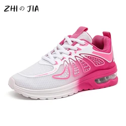 Summer New Air Cushion PU Shoes Women's Mesh Breathable Footwear Outdoor Fashion Running Fitness Shoes Casual Sneaker Large size
