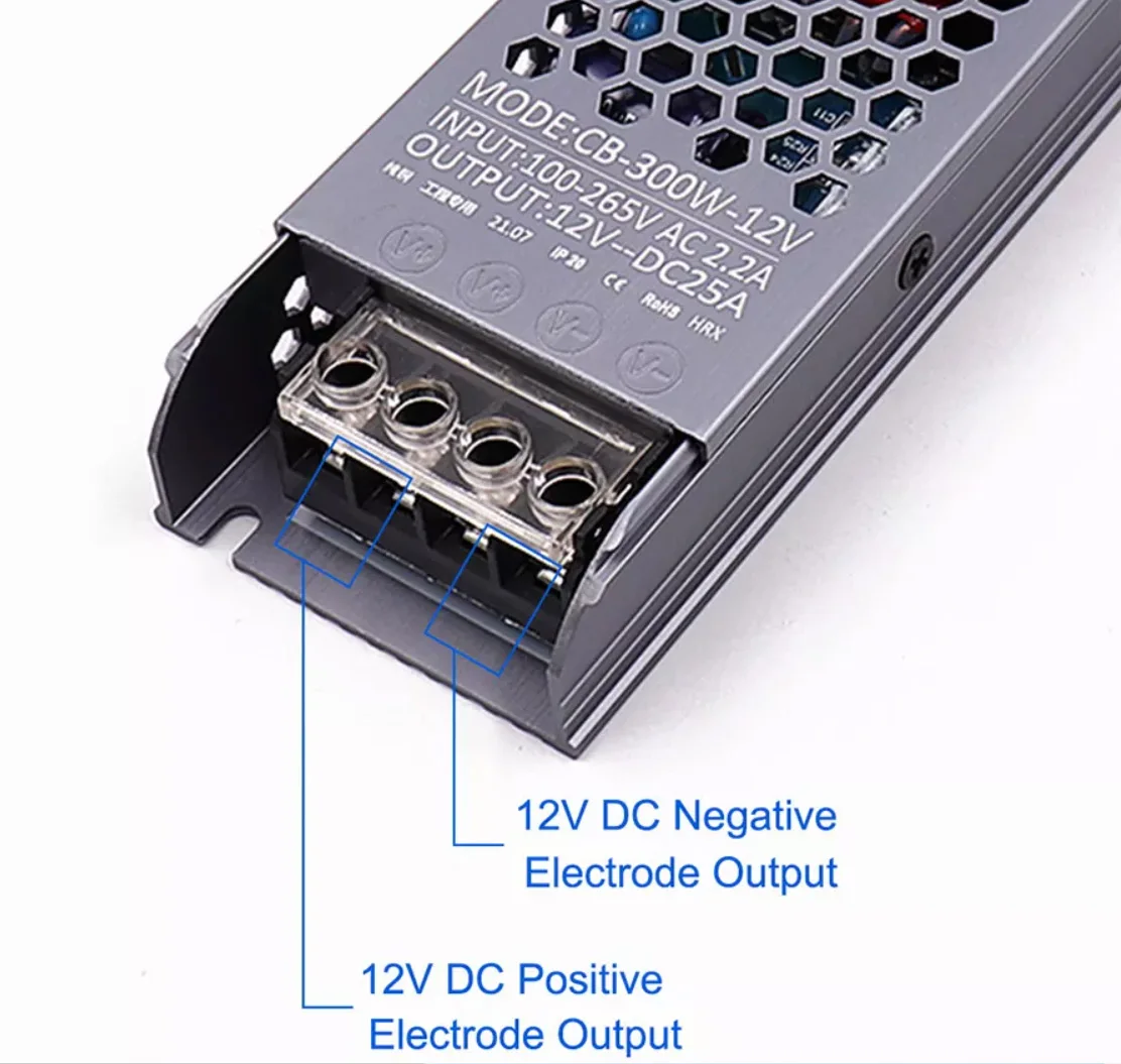 1-10P Lighting Transformers DC 12V 24V 48V LED Power Supply 60W 100W 150W 200W 300W 400W  Ultra Thin No fan No noise LED Driver.